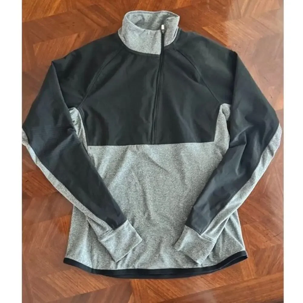 Nike Dri-FIT Running Half Zip Pullover Gray Black Reflective Men’s M